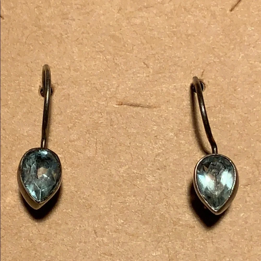 Antique/vintage aquamarine set in sterling silver - Picture 12 of 13